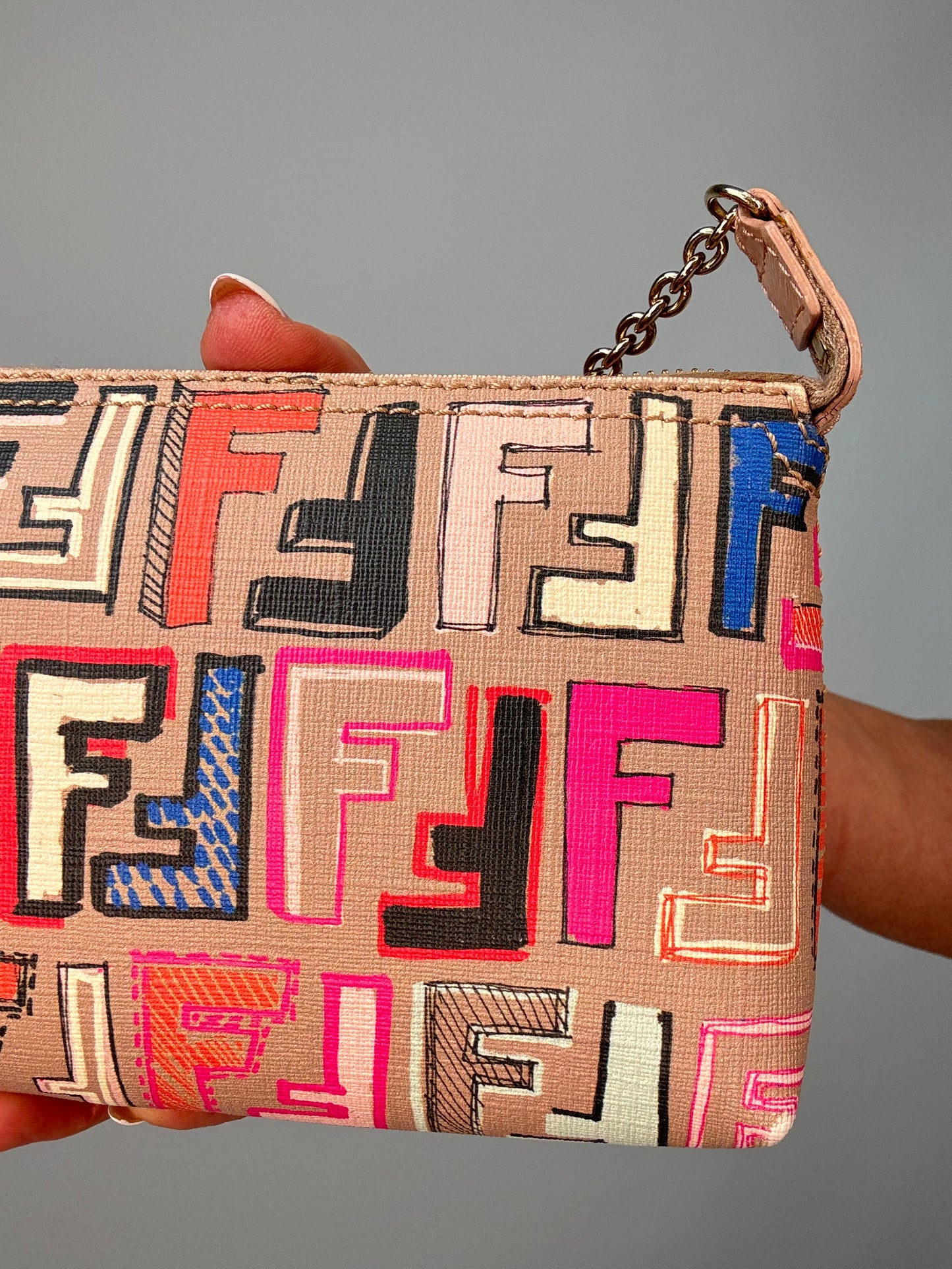 Fendi Spalmati Multi Color Pochette