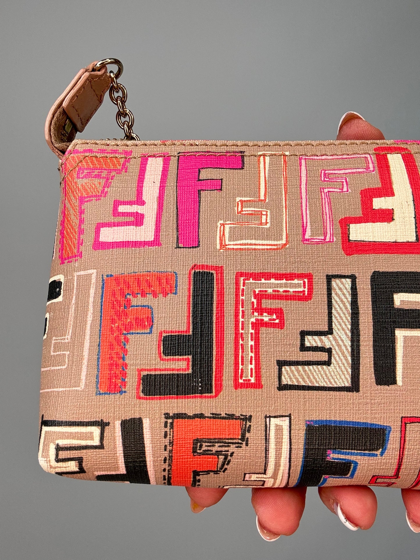 Fendi Spalmati Multi Color Pochette