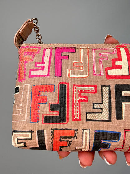 Fendi Spalmati Multi Color Pochette