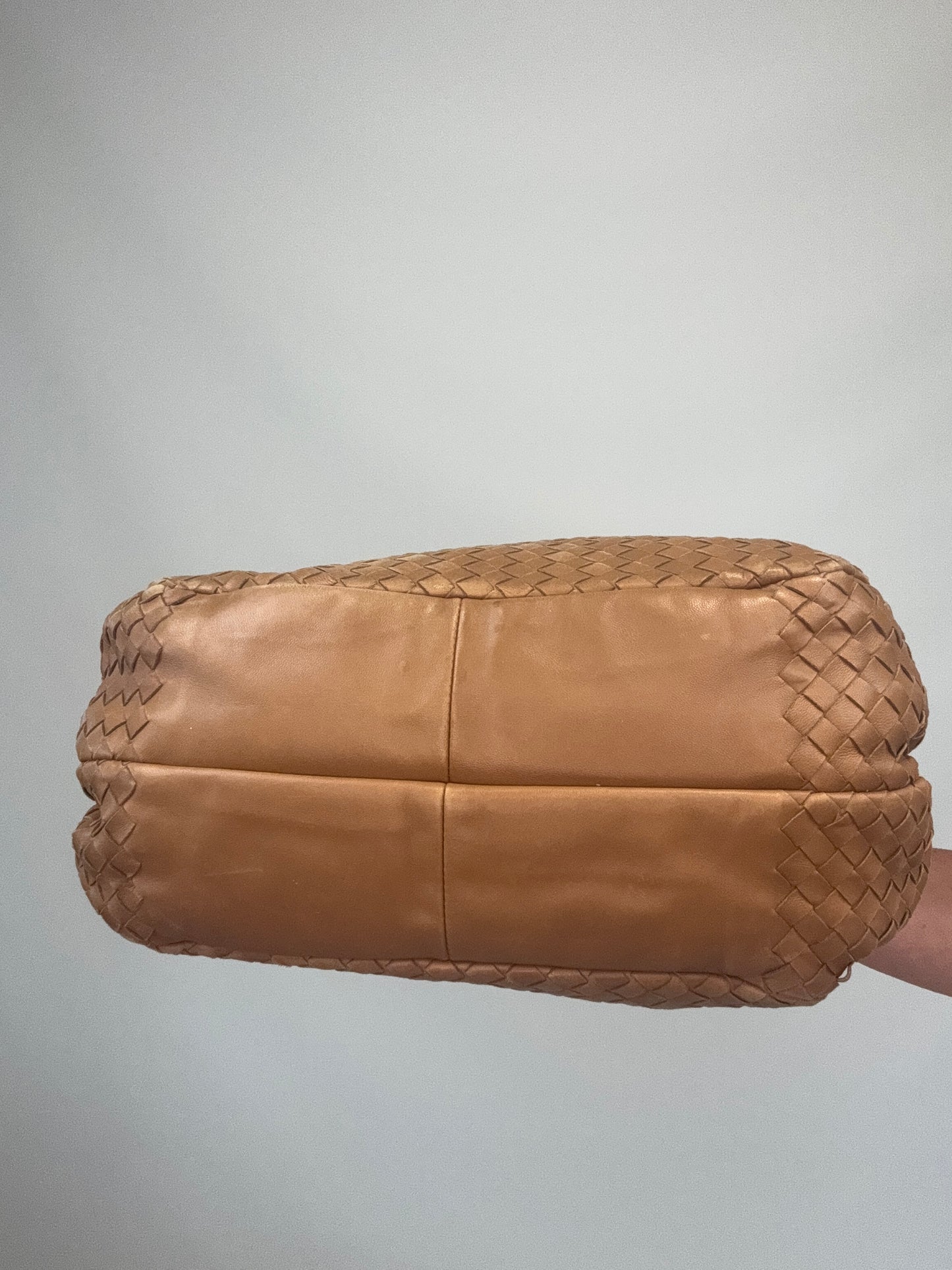 Bottega Veneta Intrecciato Campana Hobo -Brown