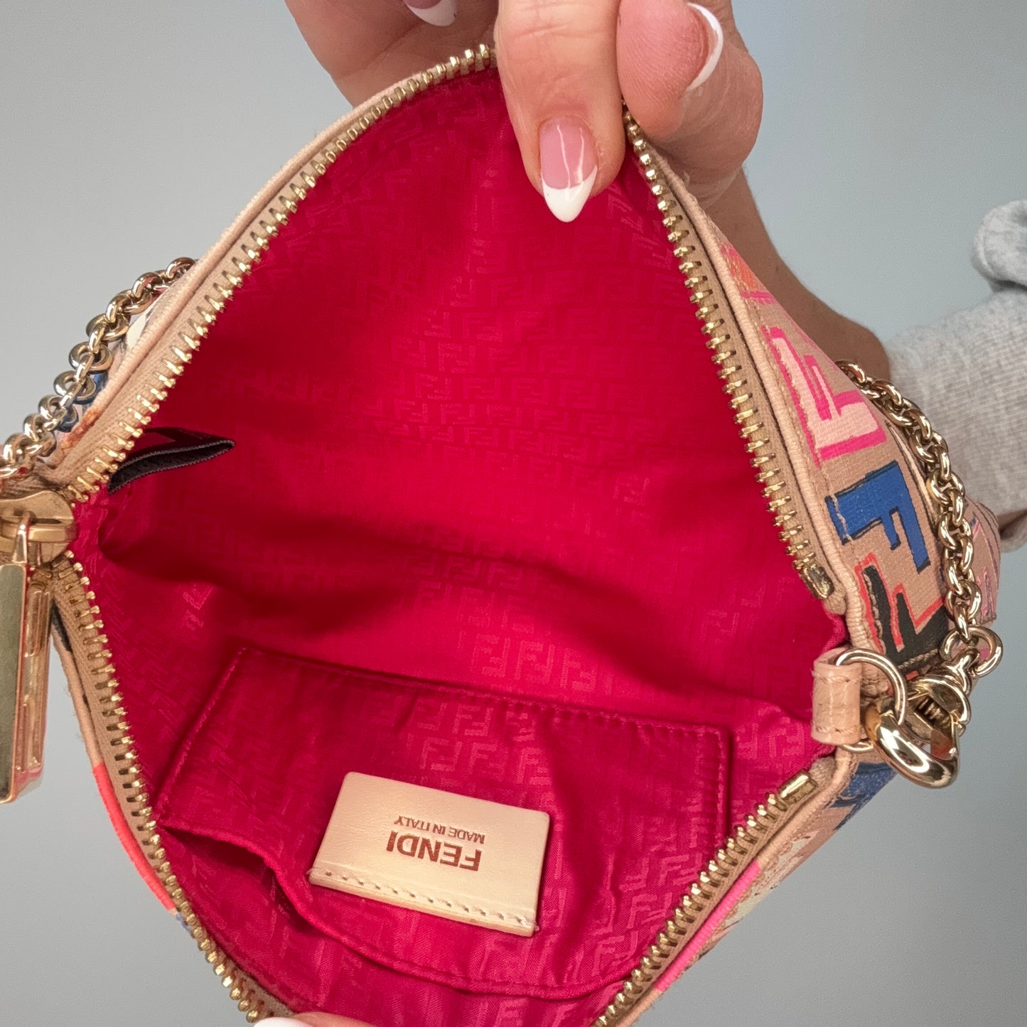 Fendi Spalmati Multi Color Pochette