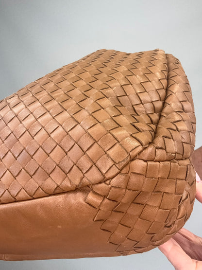 Bottega Veneta Intrecciato Campana Hobo -Brown