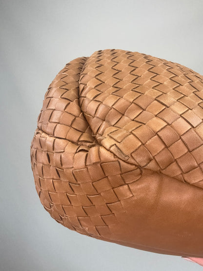 Bottega Veneta Intrecciato Campana Hobo -Brown