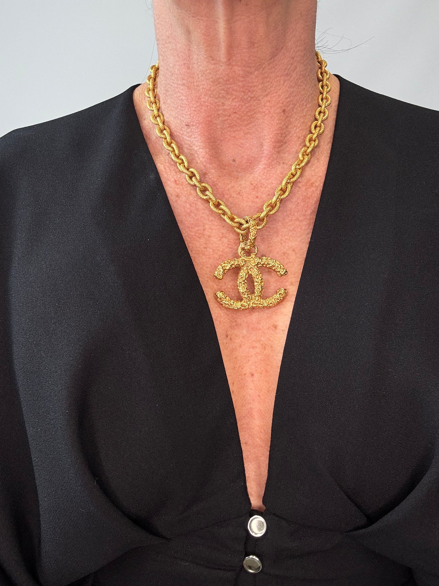 Chanel Vintage CoCo LAVA Pendant