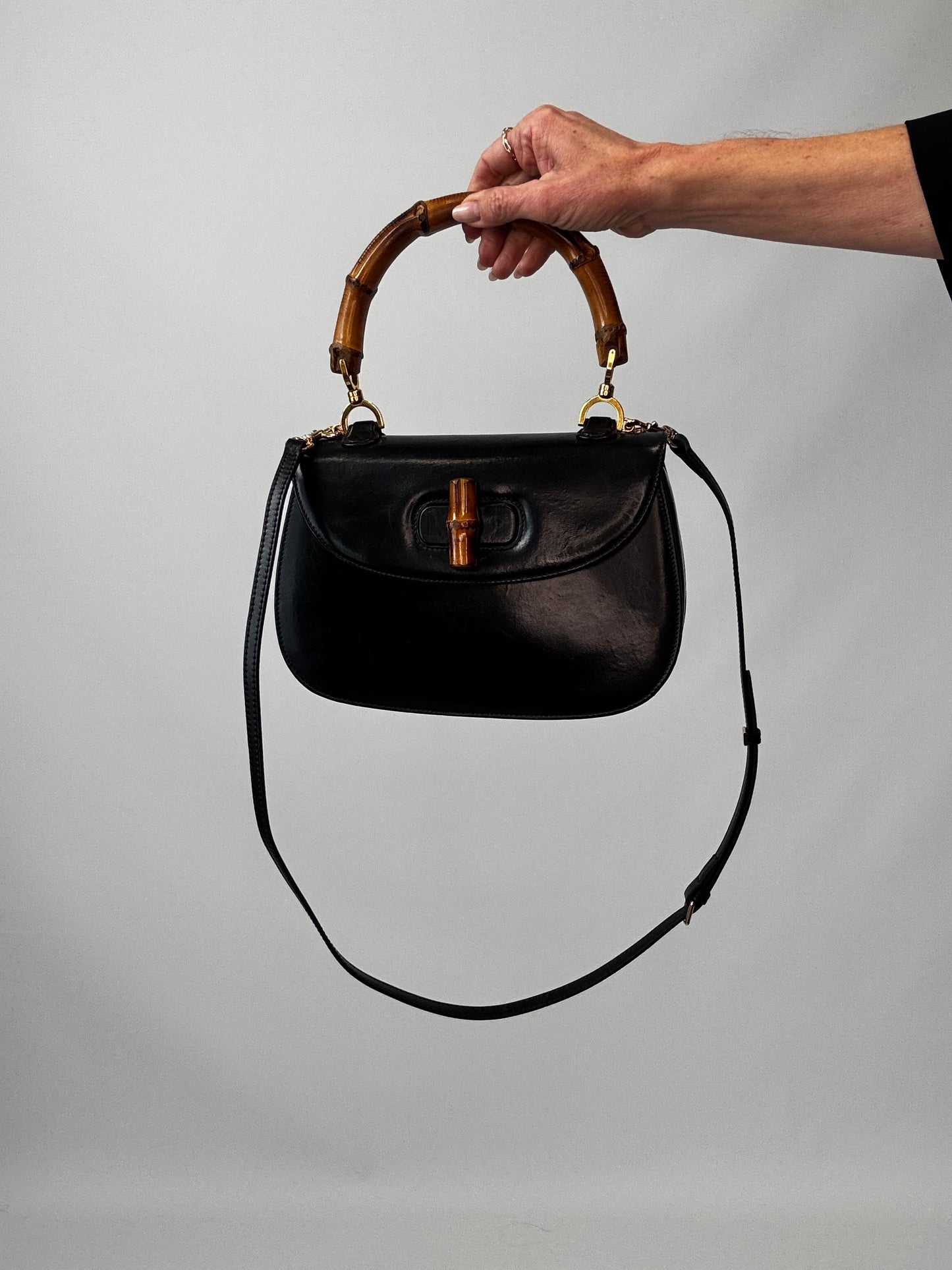 Gucci Bamboo 1947 Top Handle - Black