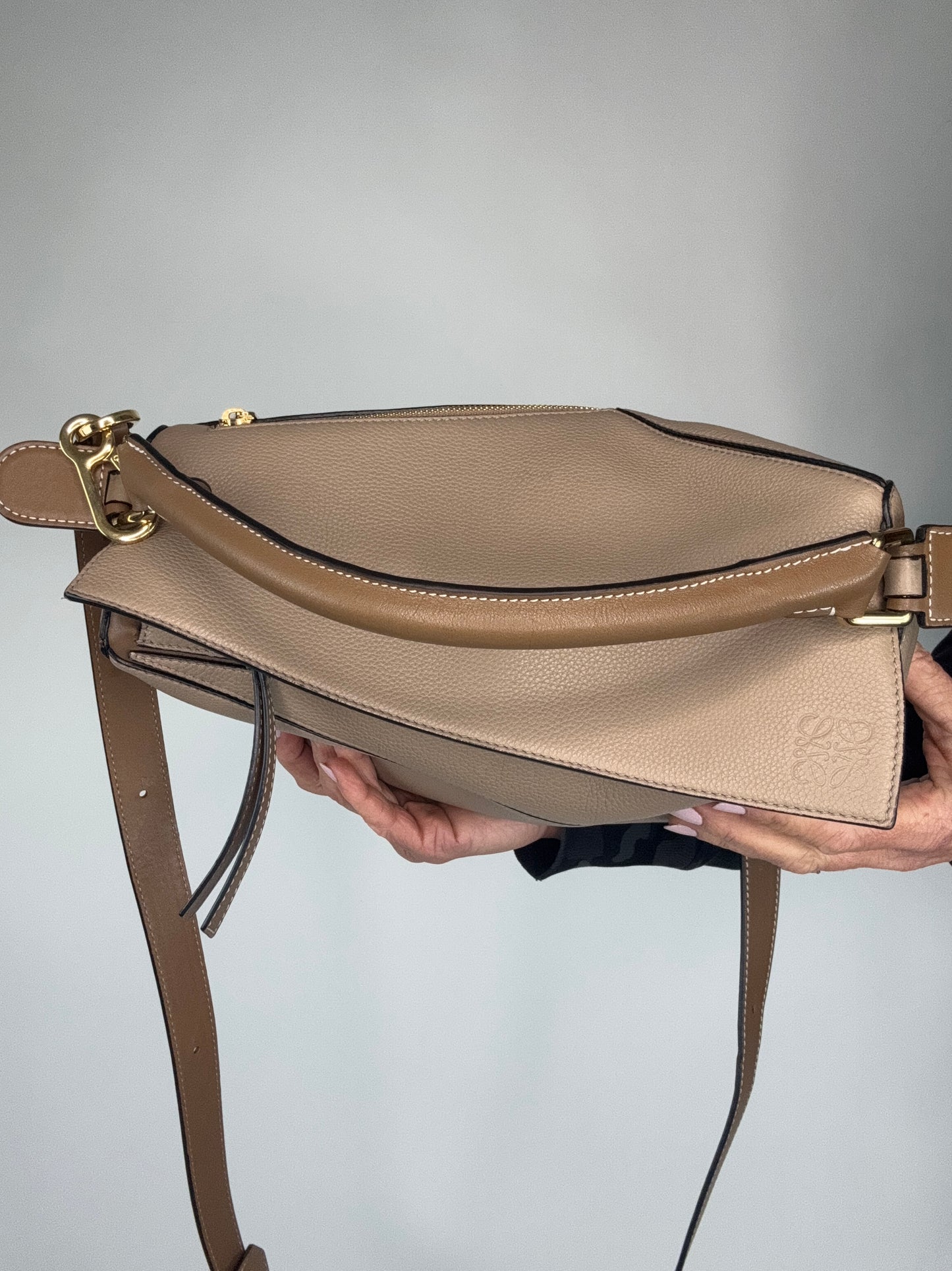 Loewe Puzzle Medium Grained Leather Two Way Bag