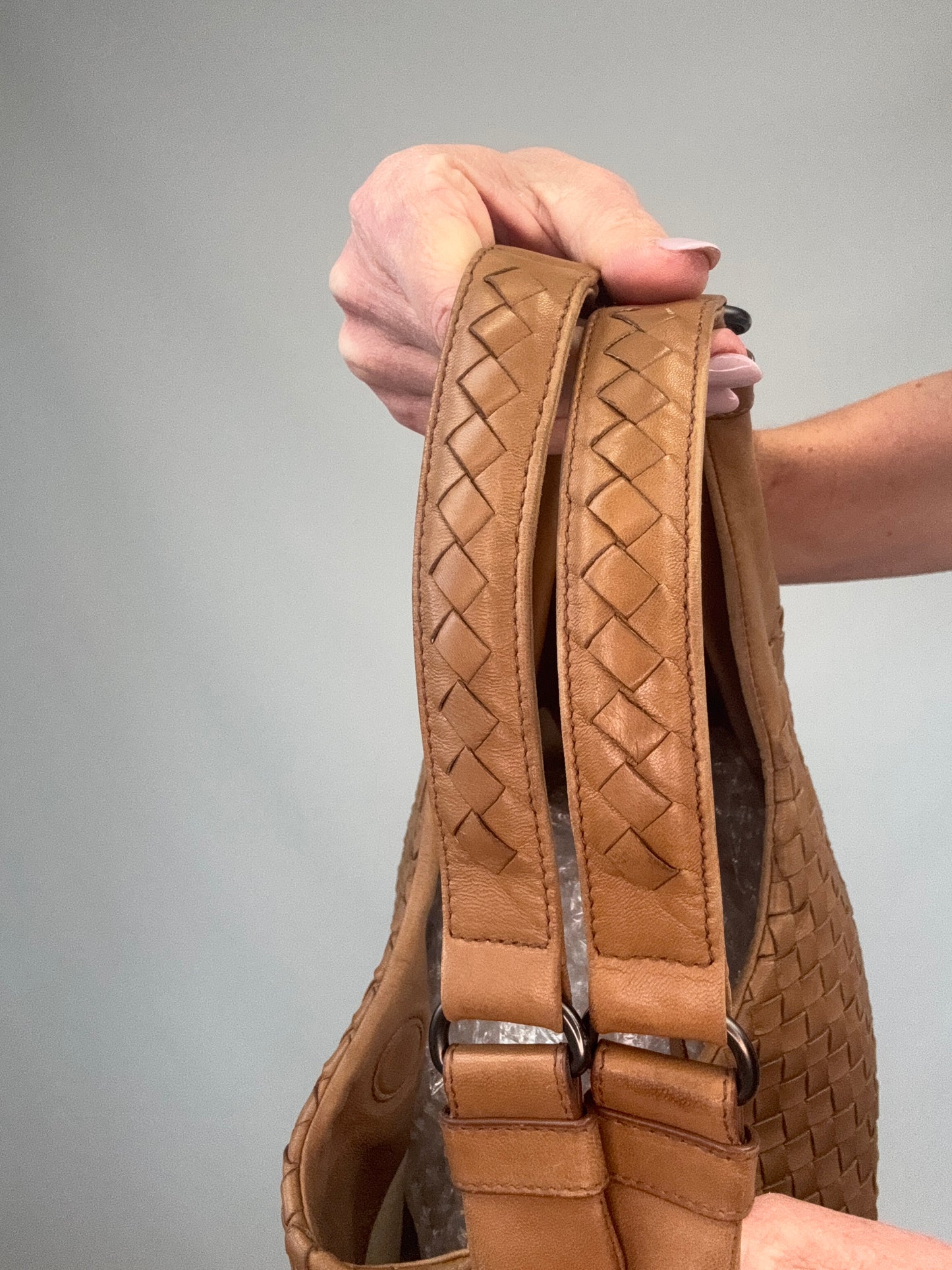 Bottega Veneta Intrecciato Campana Hobo -Brown