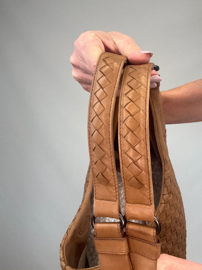 Bottega Veneta Intrecciato Campana Hobo -Brown