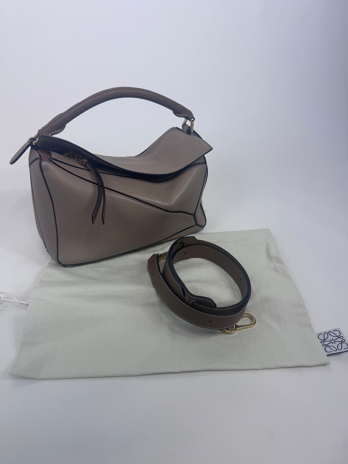 Loewe Puzzle Medium Grained Leather Two Way Bag