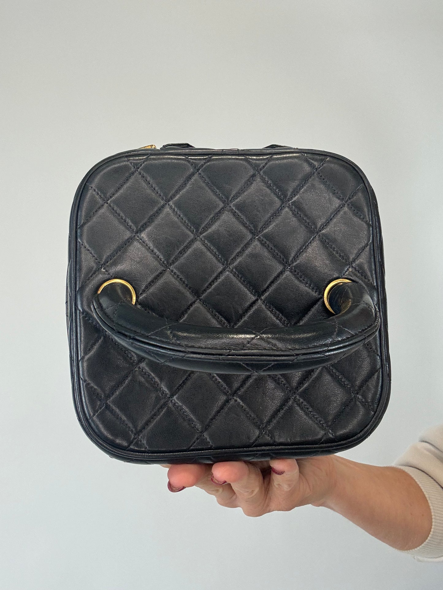 Chanel Vintage Top Handle Vanity CC Bottom