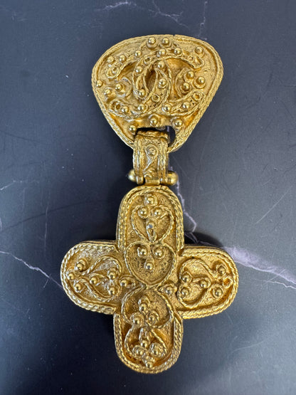 Chanel Vintage Cross CC Earrings