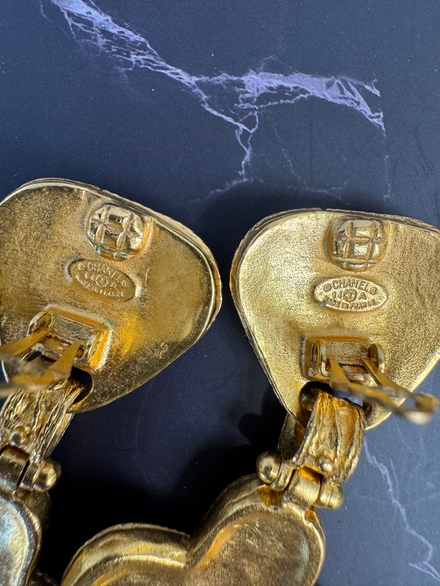 Chanel Vintage Cross CC Earrings