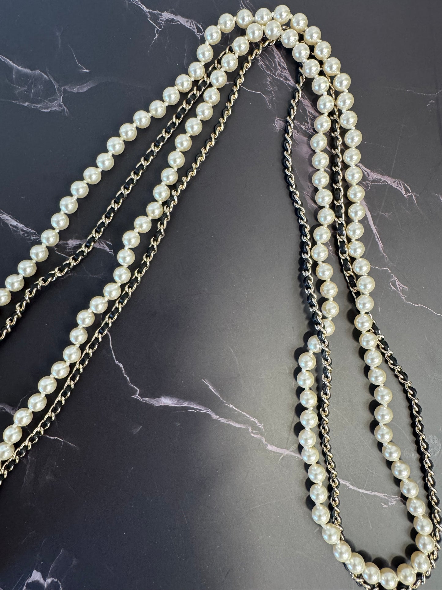 Chanel Metal & Faux Pearl Micro Flap Bag Pendant Necklace – Gold Hardware