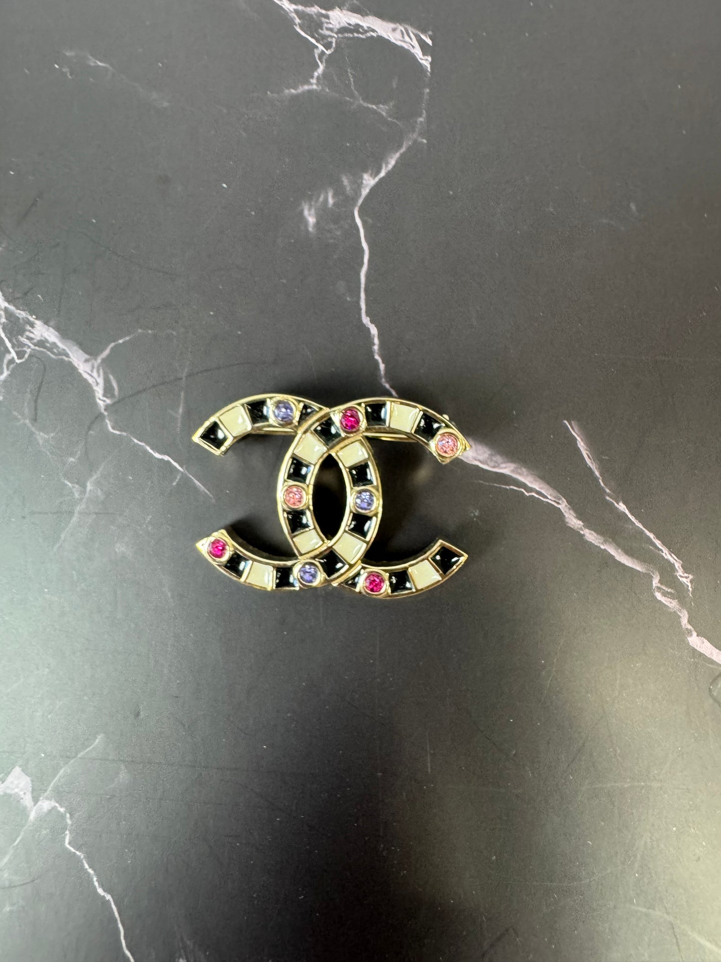 Chanel Multi Stone Brooch