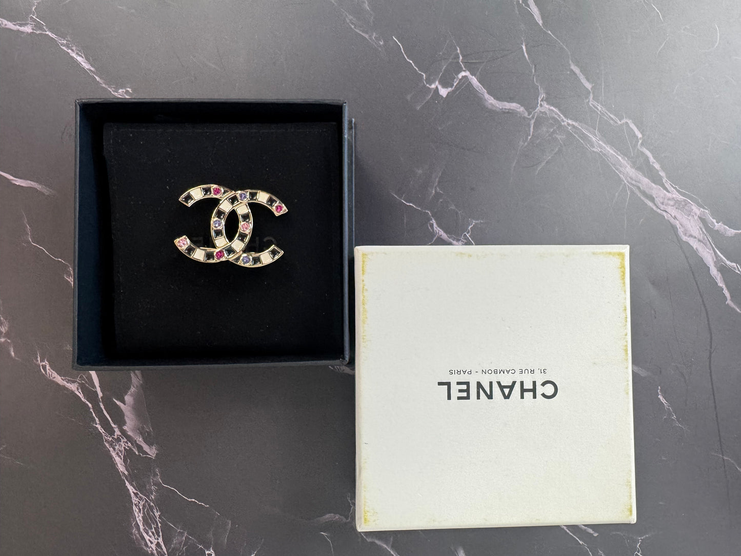 Chanel Multi Stone Brooch