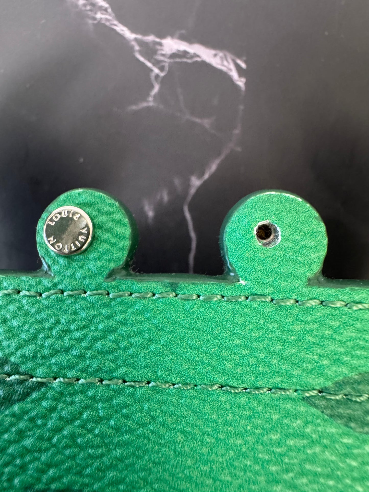 Louis Vuitton Monogram Crab Bag Charm – Green Leather
