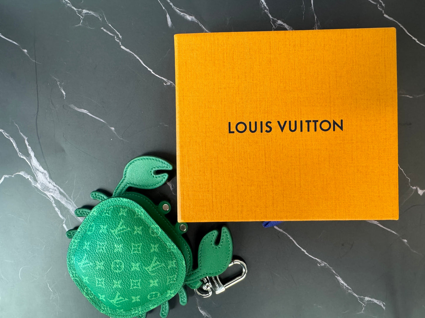 Louis Vuitton Monogram Crab Bag Charm – Green Leather