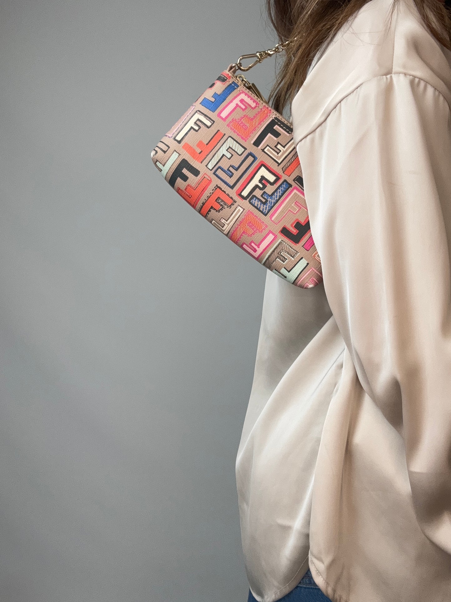 Fendi Spalmati Multi Color Pochette