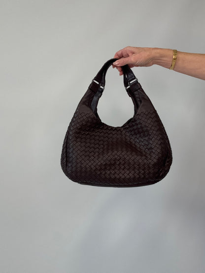 Bottega Veneta Intrecciato Campana Medium Brown-Vintage