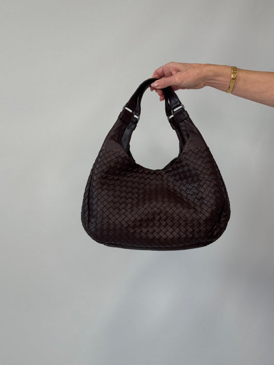 Bottega Veneta Intrecciato Campana Medium Brown-Vintage