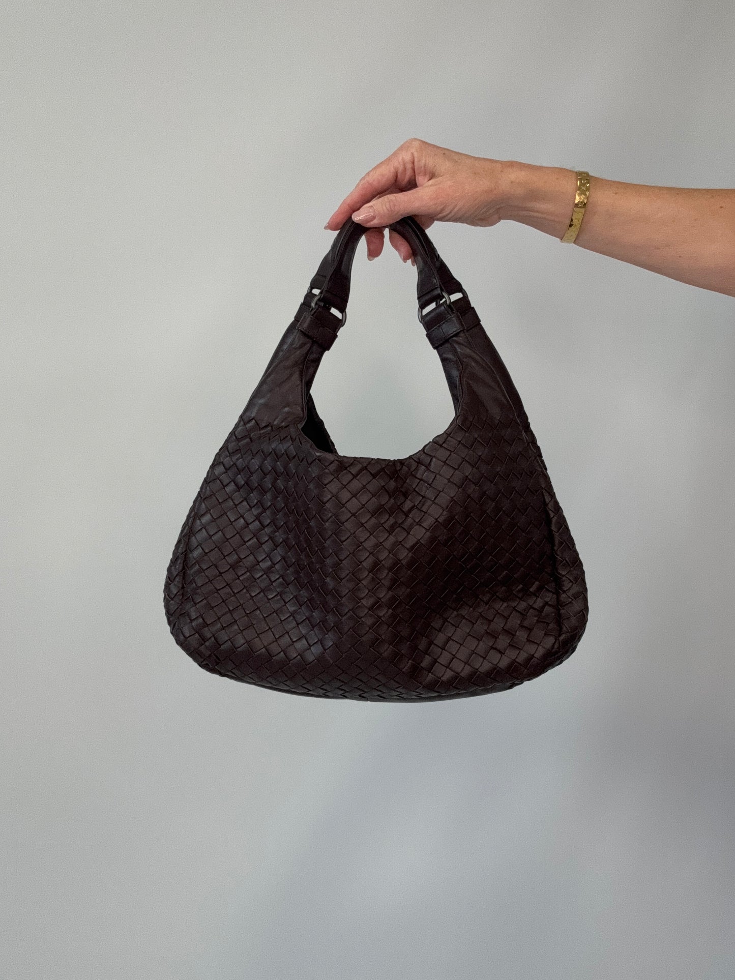 Bottega Veneta Intrecciato Campana Medium Brown-Vintage