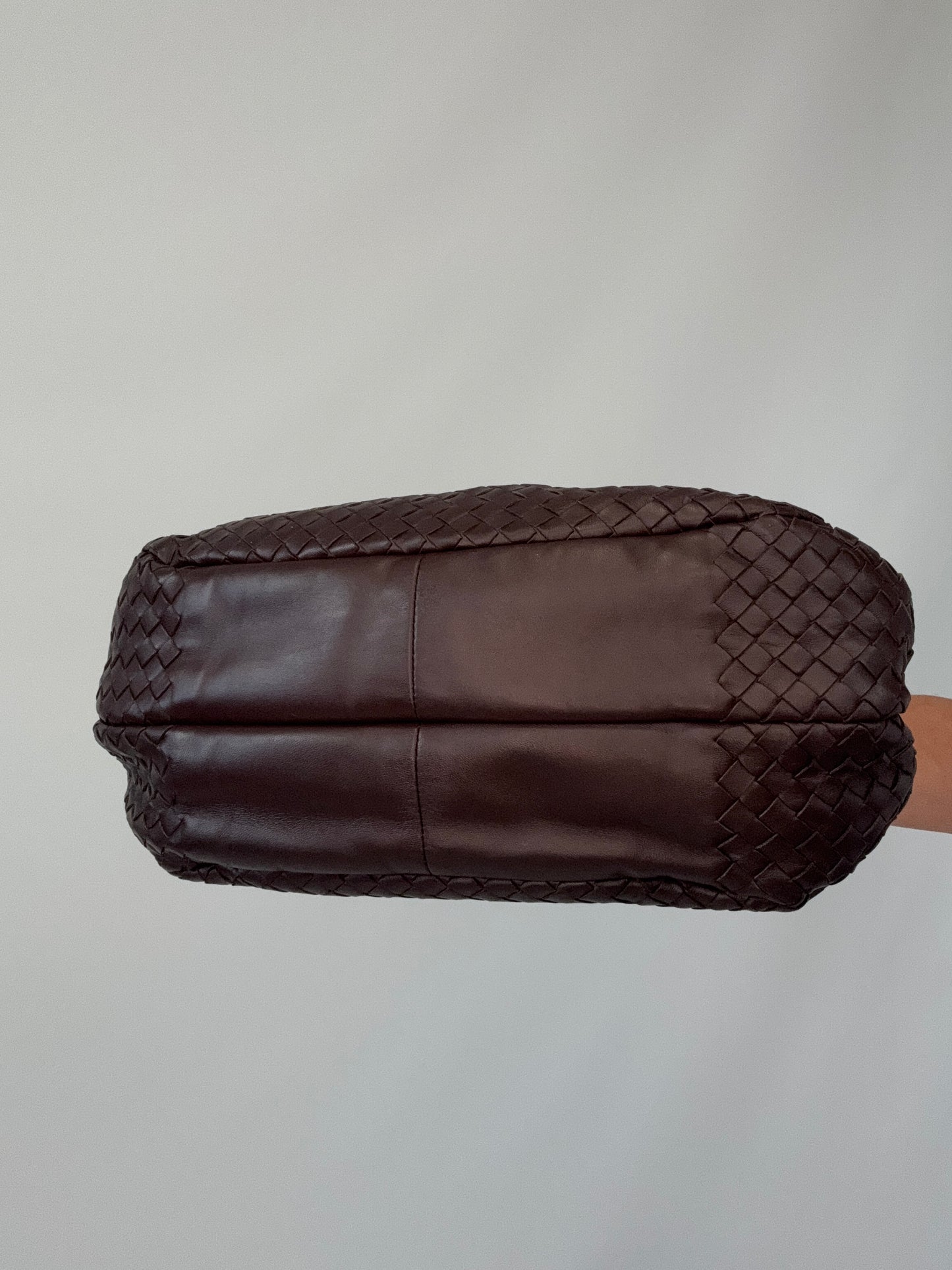 Bottega Veneta Intrecciato Campana Medium Brown-Vintage