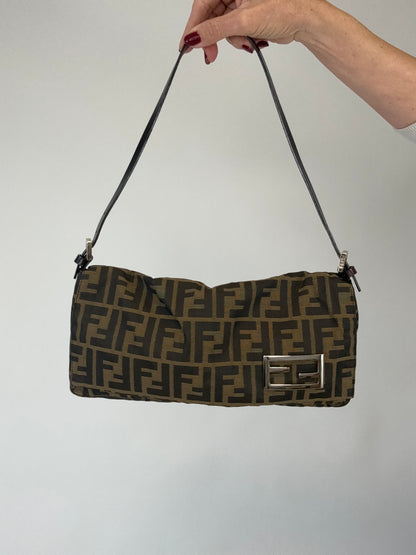 Fendi Zucca Nylon Mama Baguette Bag