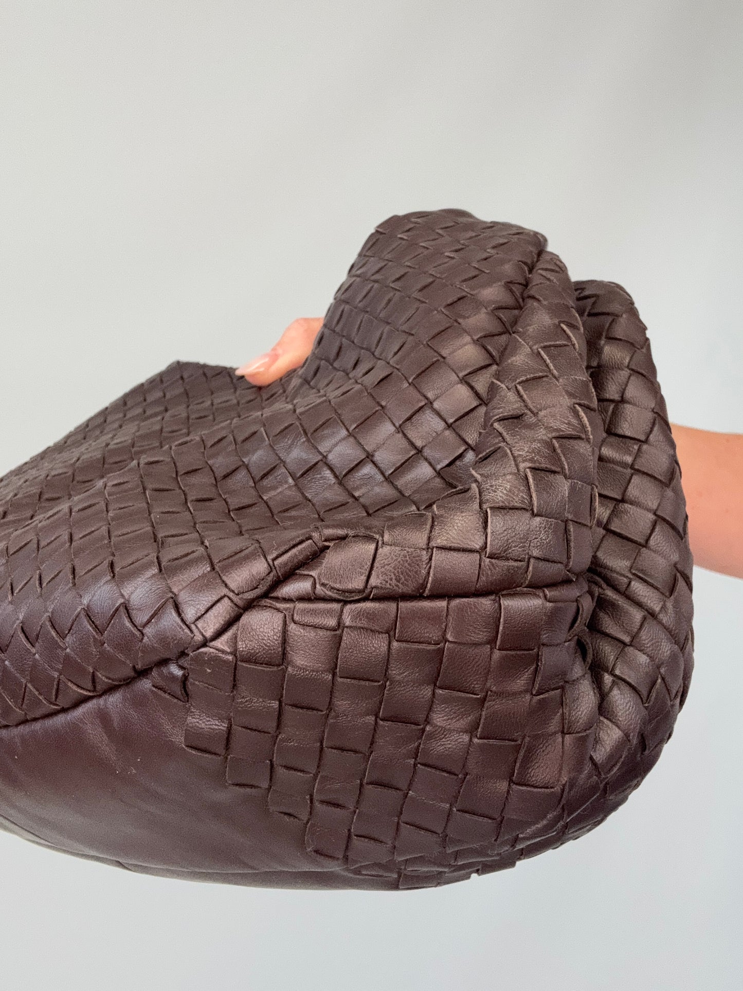 Bottega Veneta Intrecciato Campana Medium Brown-Vintage