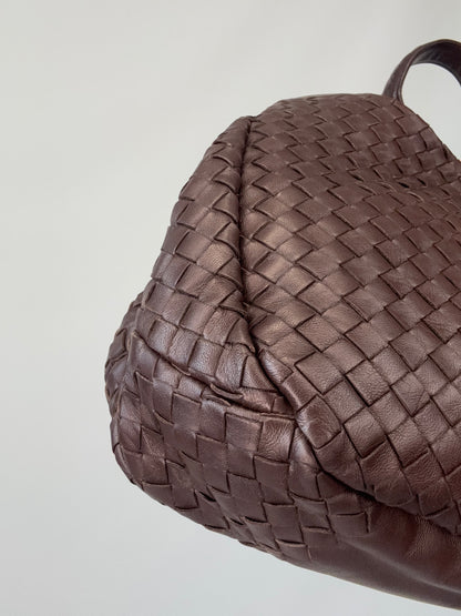 Bottega Veneta Intrecciato Campana Medium Brown-Vintage