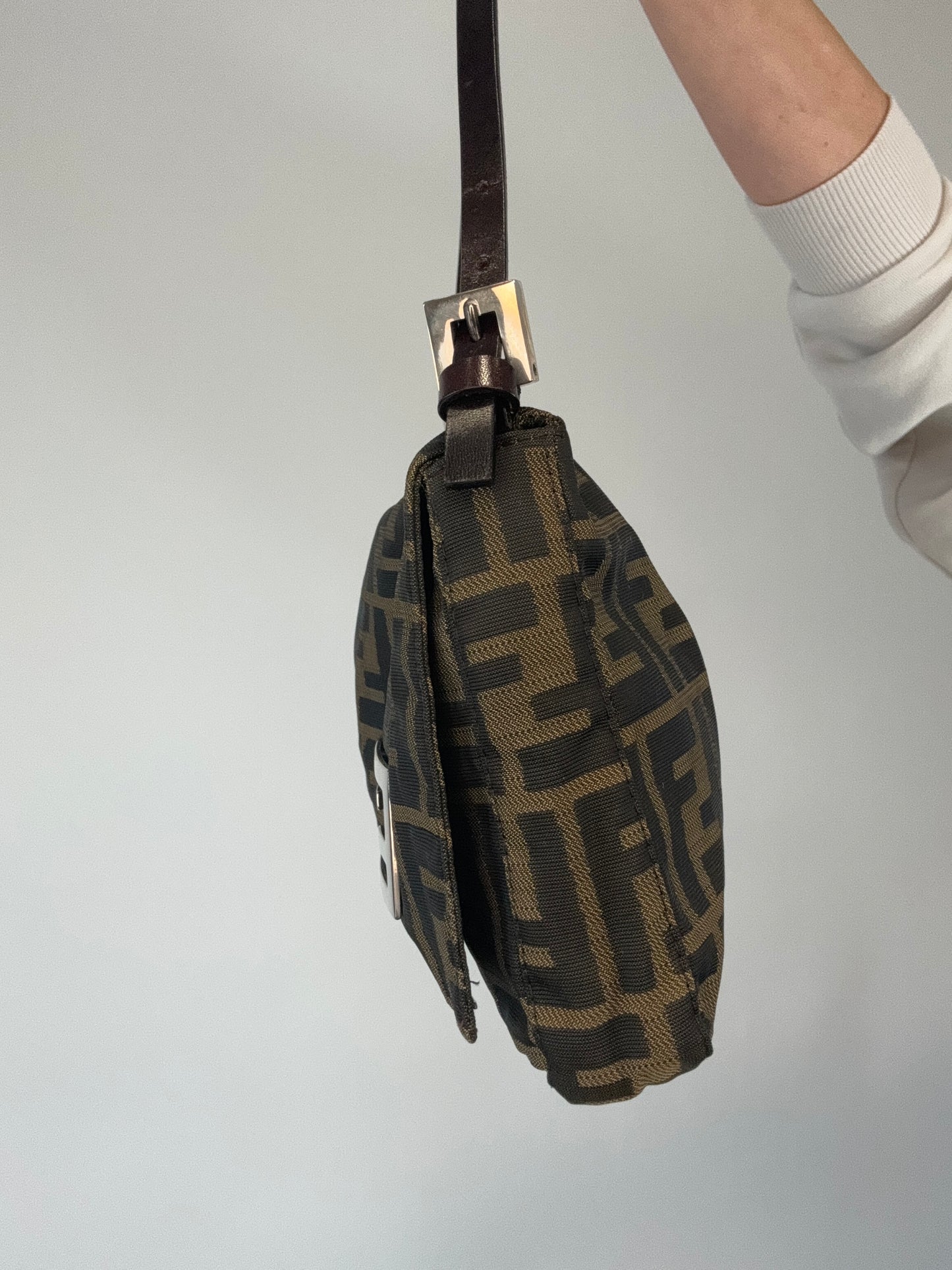 Fendi Zucca Nylon Mama Baguette Bag