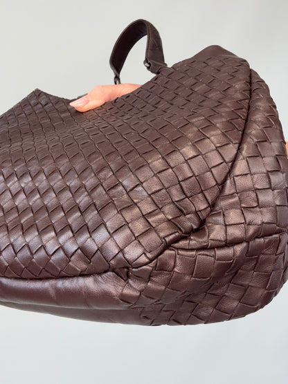 Bottega Veneta Intrecciato Campana Medium Brown-Vintage