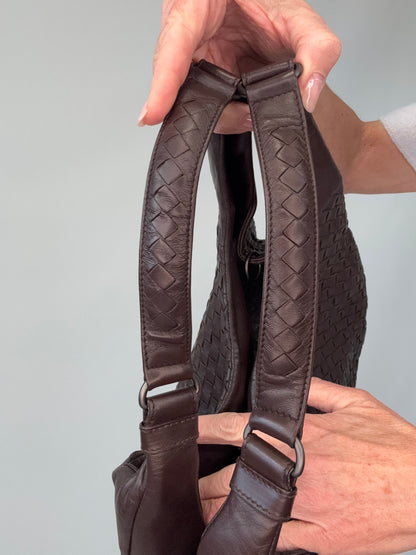 Bottega Veneta Intrecciato Campana Medium Brown-Vintage