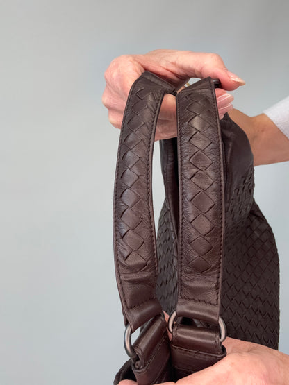 Bottega Veneta Intrecciato Campana Medium Brown-Vintage