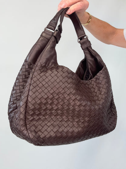 Bottega Veneta Intrecciato Campana Medium Brown-Vintage