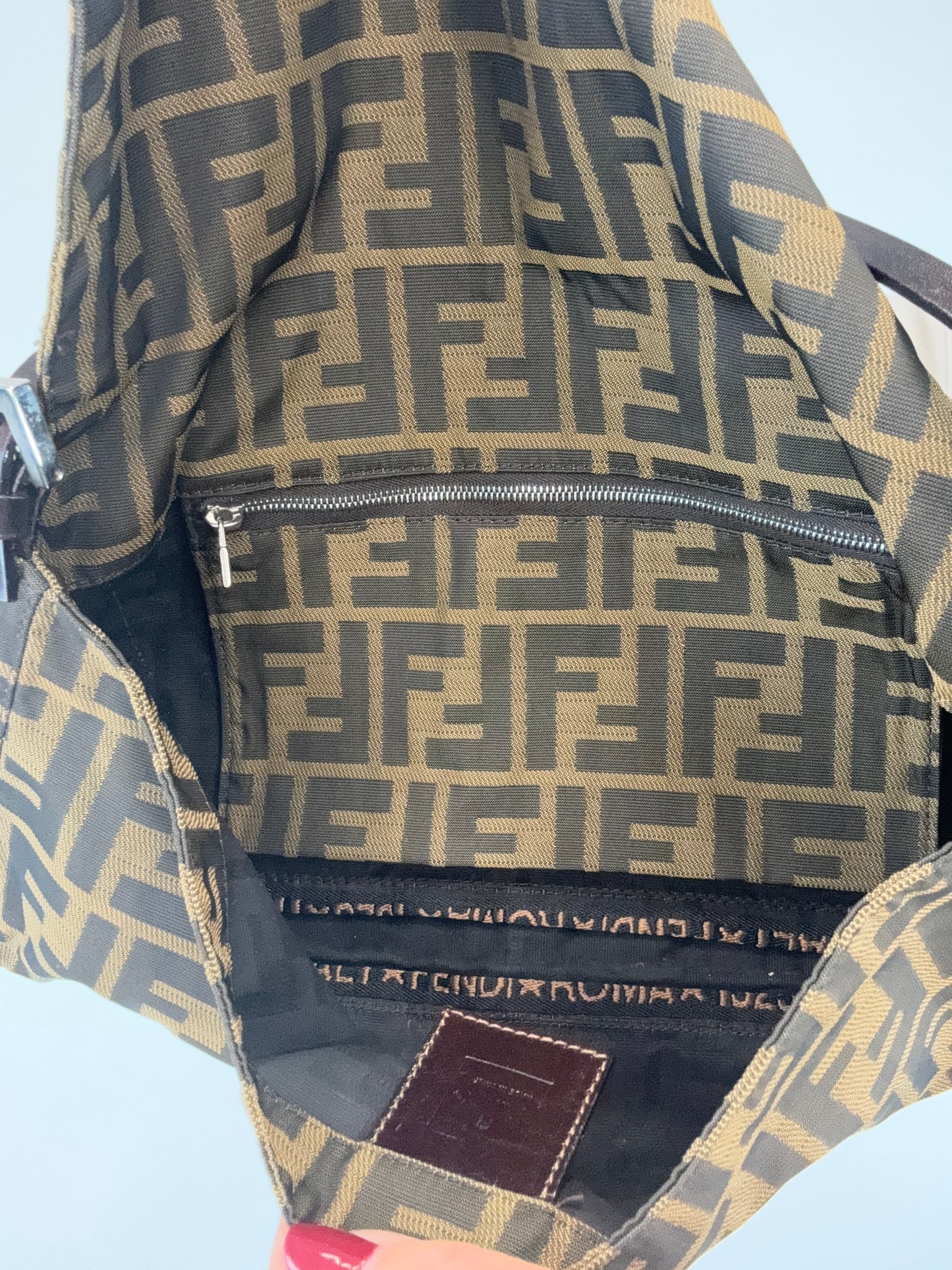 Fendi Zucca Nylon Mama Baguette Bag