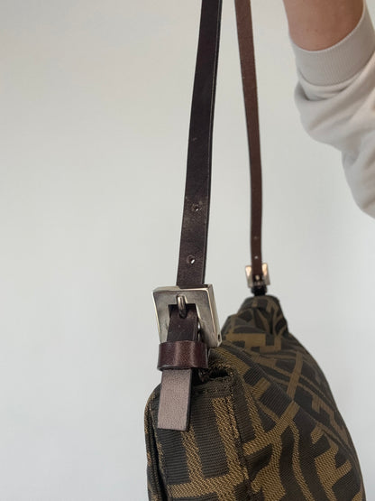 Fendi Zucca Nylon Mama Baguette Bag