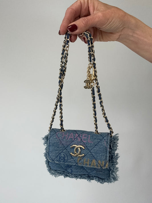 Chanel Matelasse Denim Mood  Mini Shoulder Bag