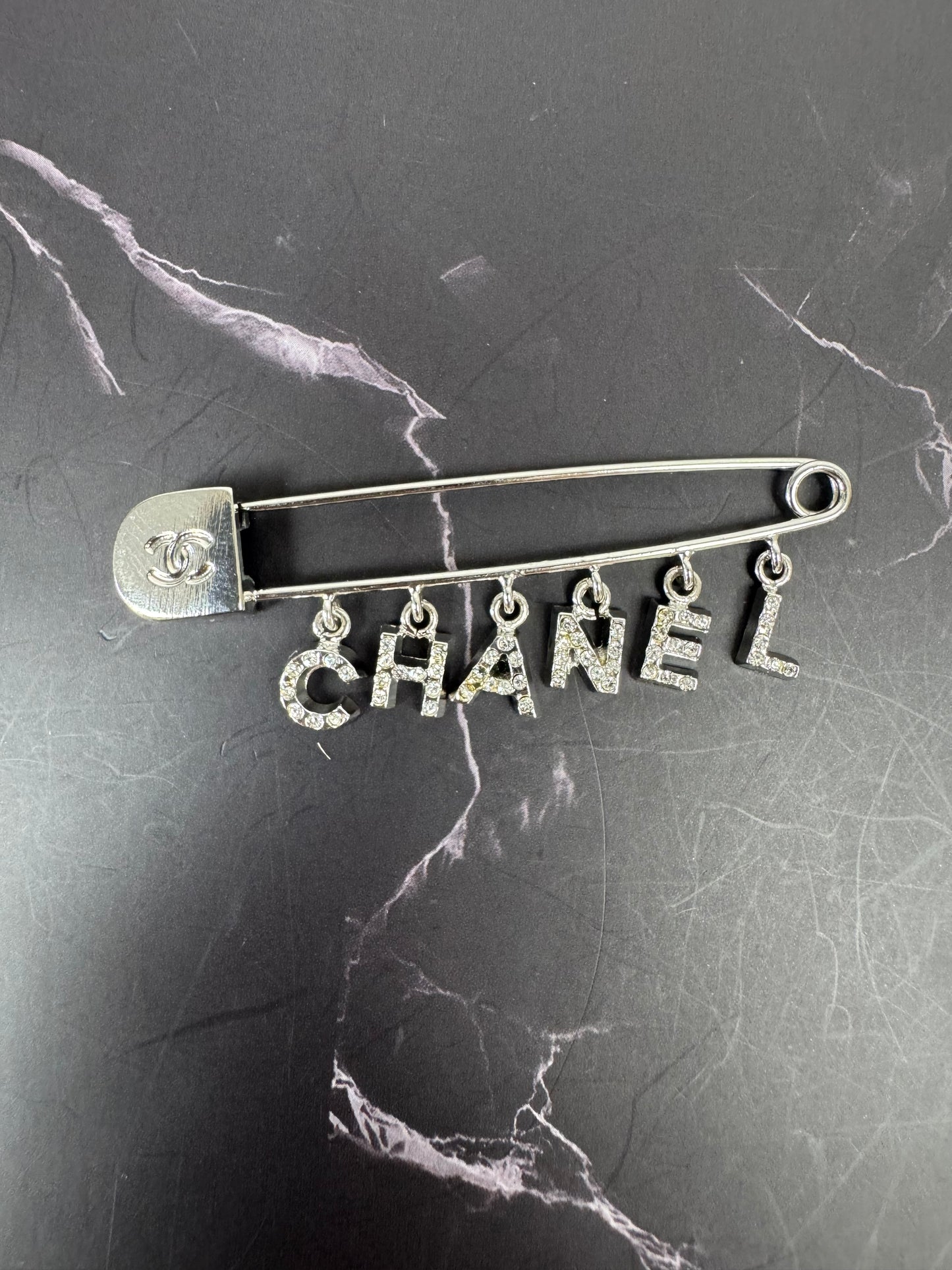 Chanel Safety Pin Letter Brooch (2003)