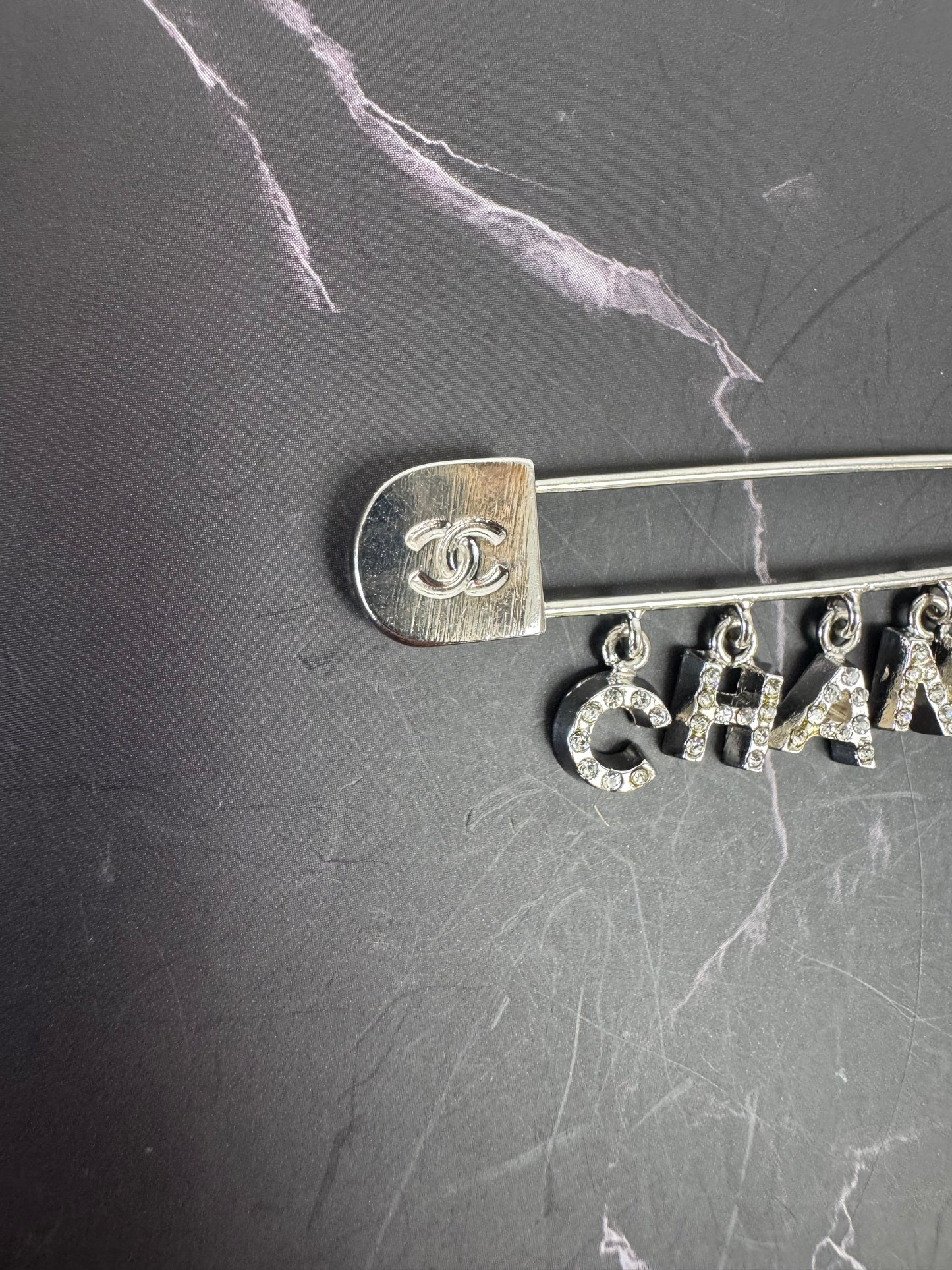 Chanel Safety Pin Letter Brooch (2003)