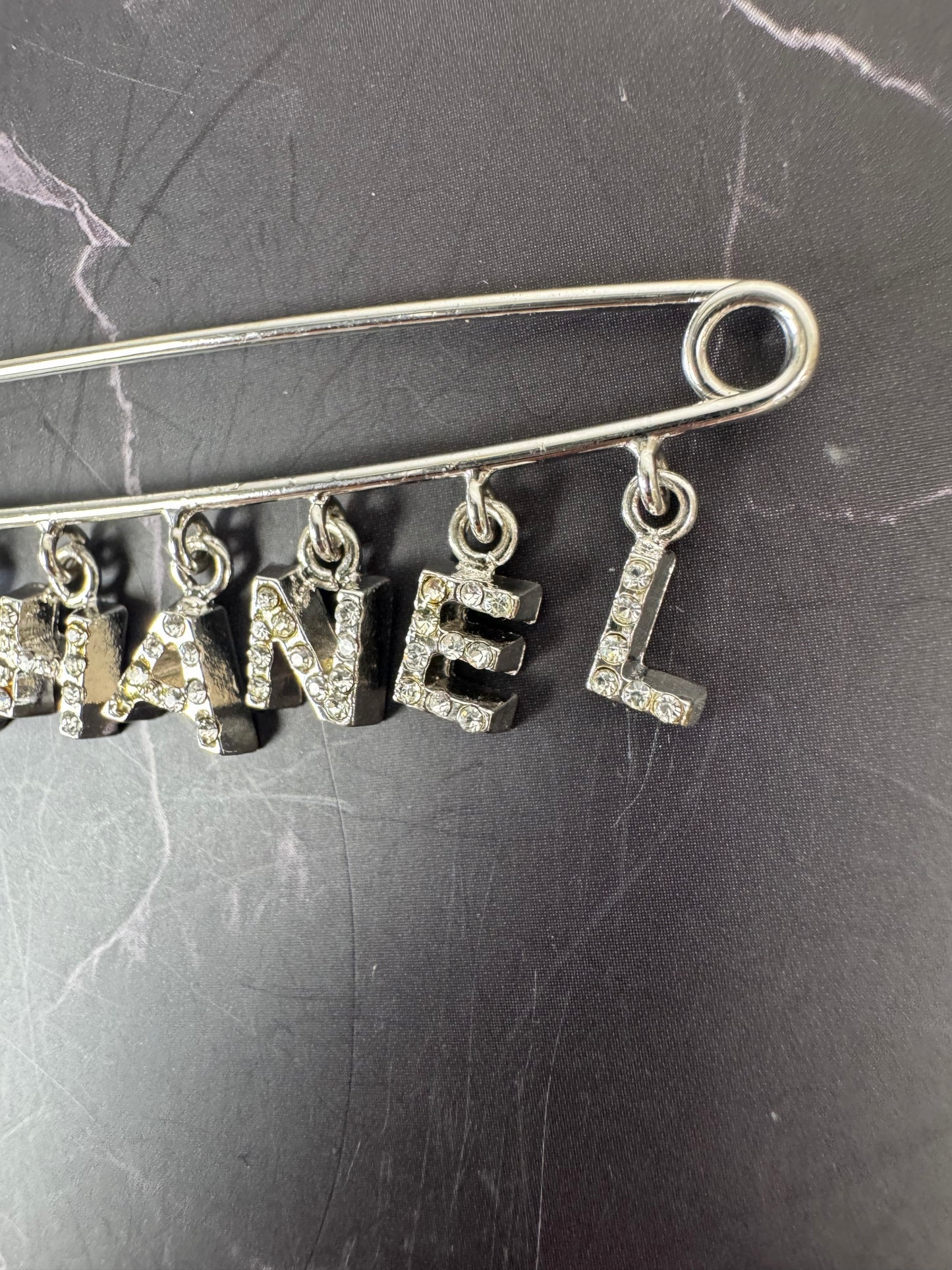 Chanel Safety Pin Letter Brooch (2003)