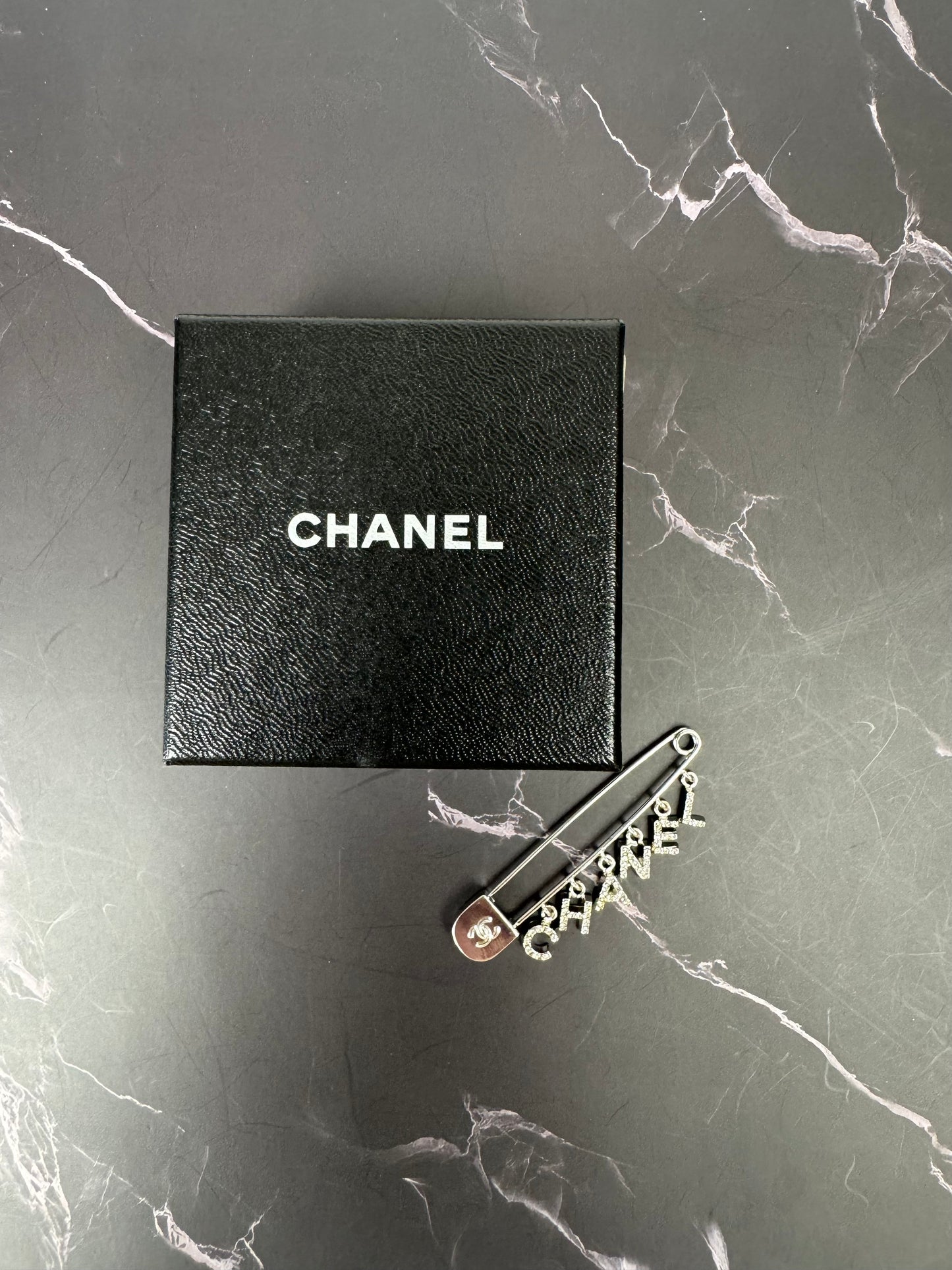 Chanel Safety Pin Letter Brooch (2003)
