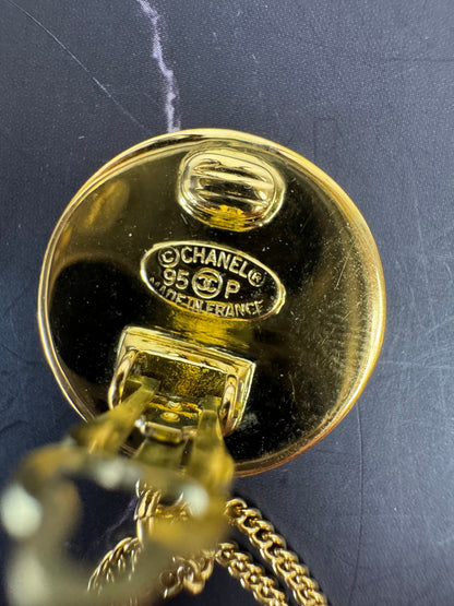 Chanel Vintage Flap Bag Dangle Clip-On Earrings (1995)