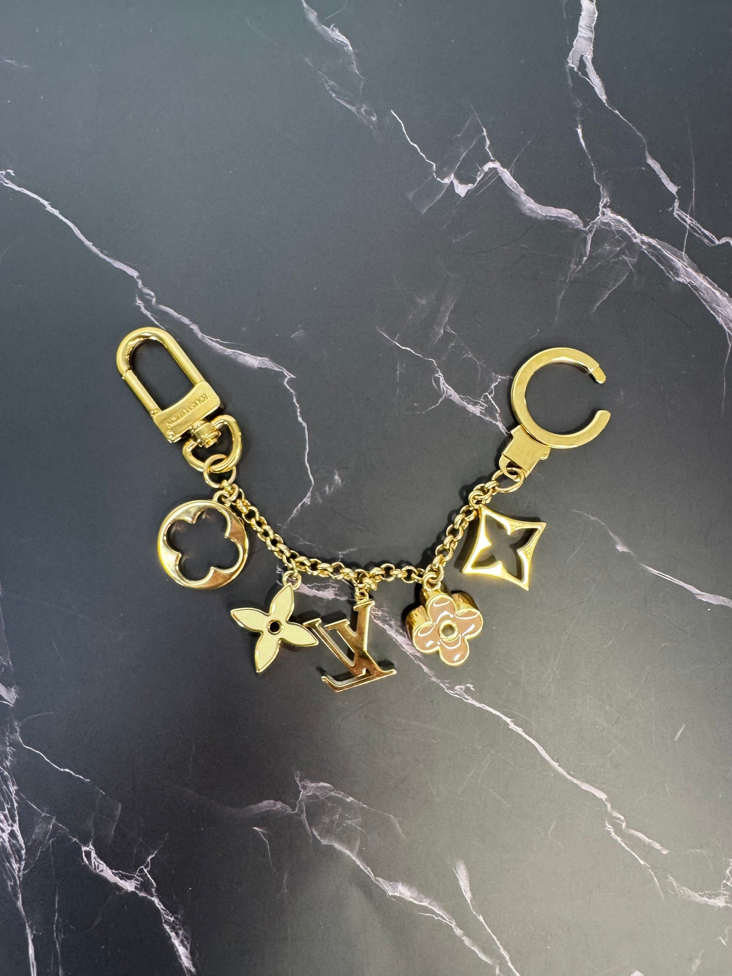 Louis Vuitton Monogram Charm Chain Key Holder / Bag Charm