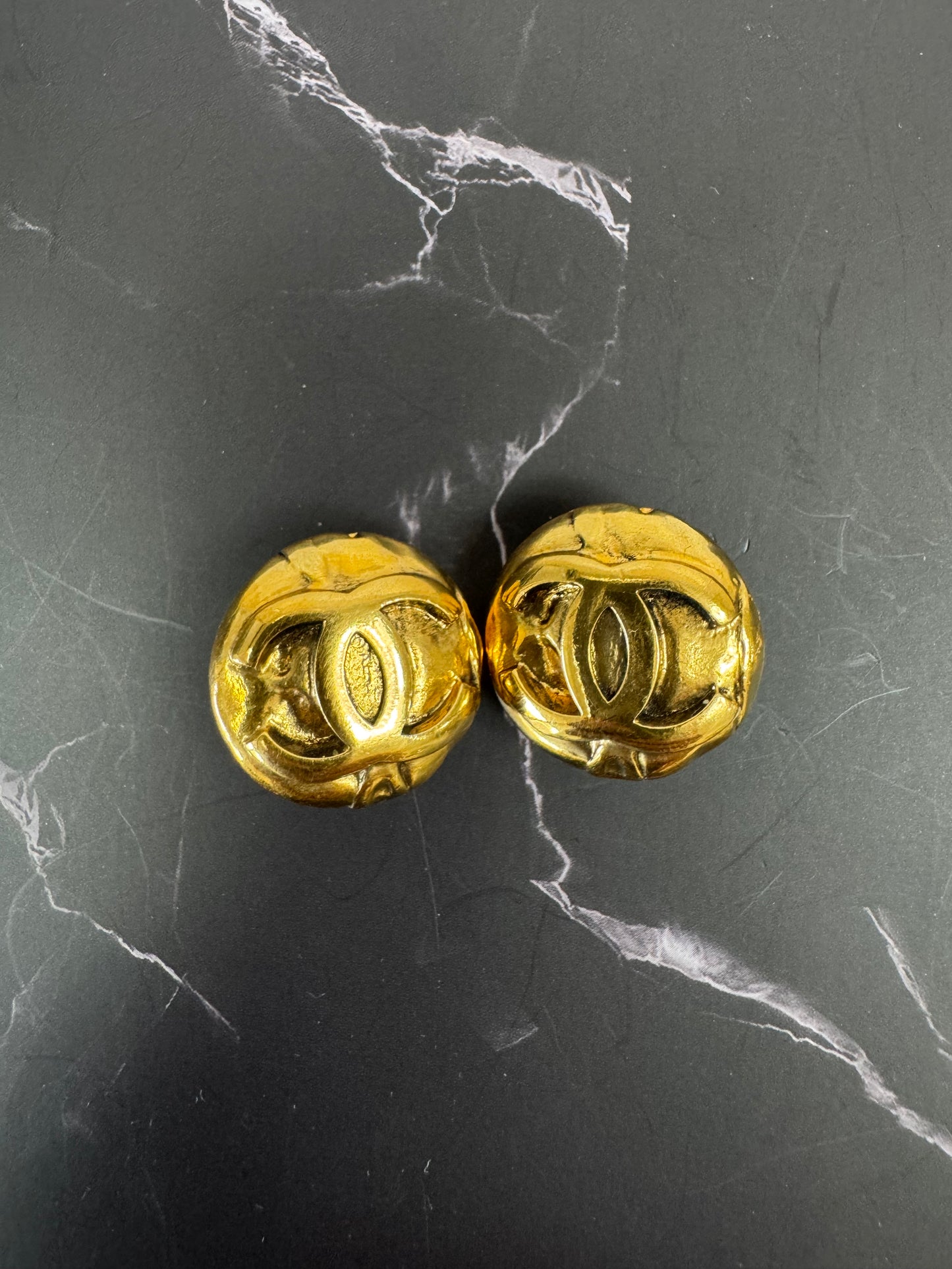 Chanel Quilted Clip On Earrings