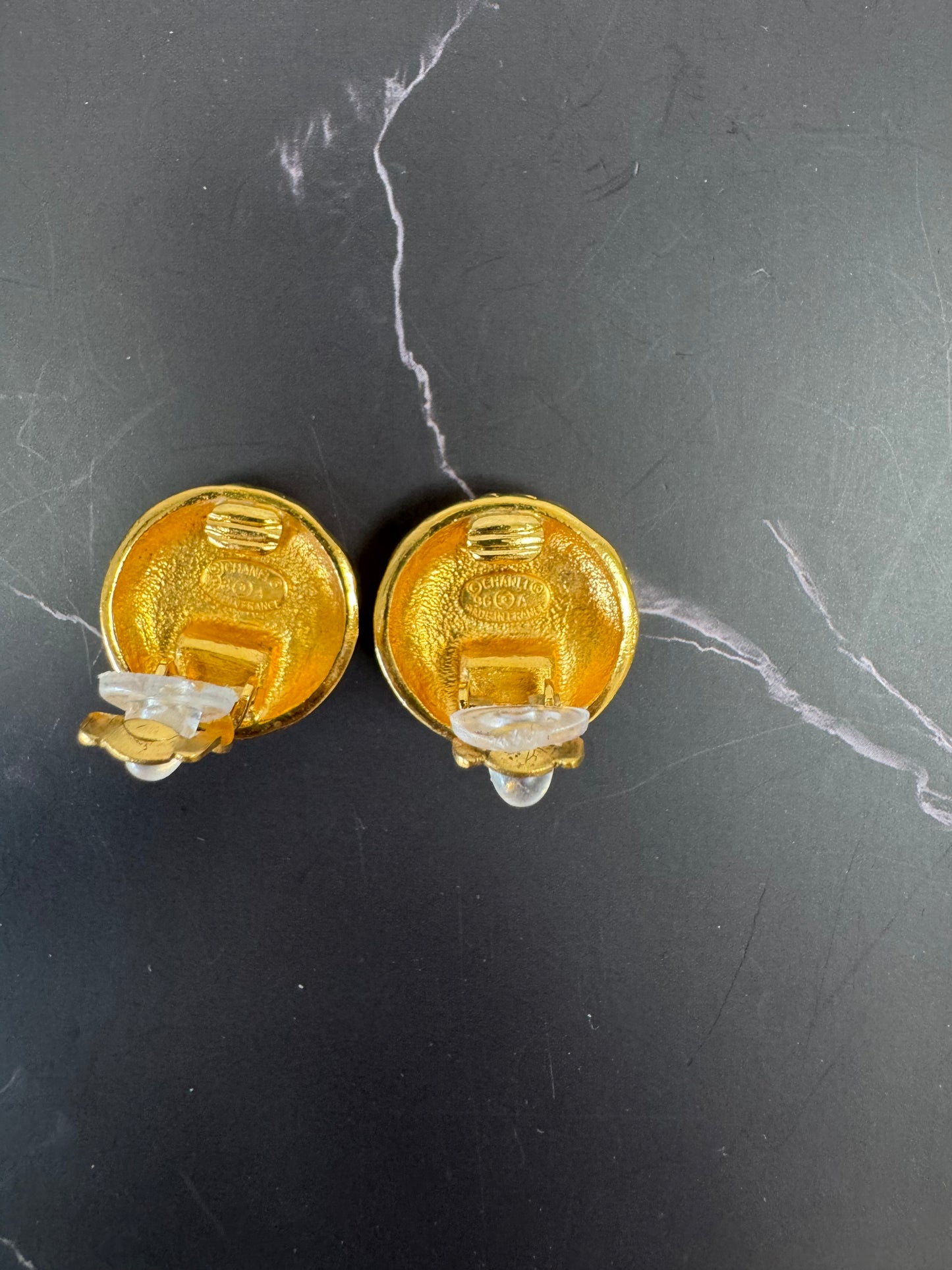 Chanel Quilted Clip On Earrings