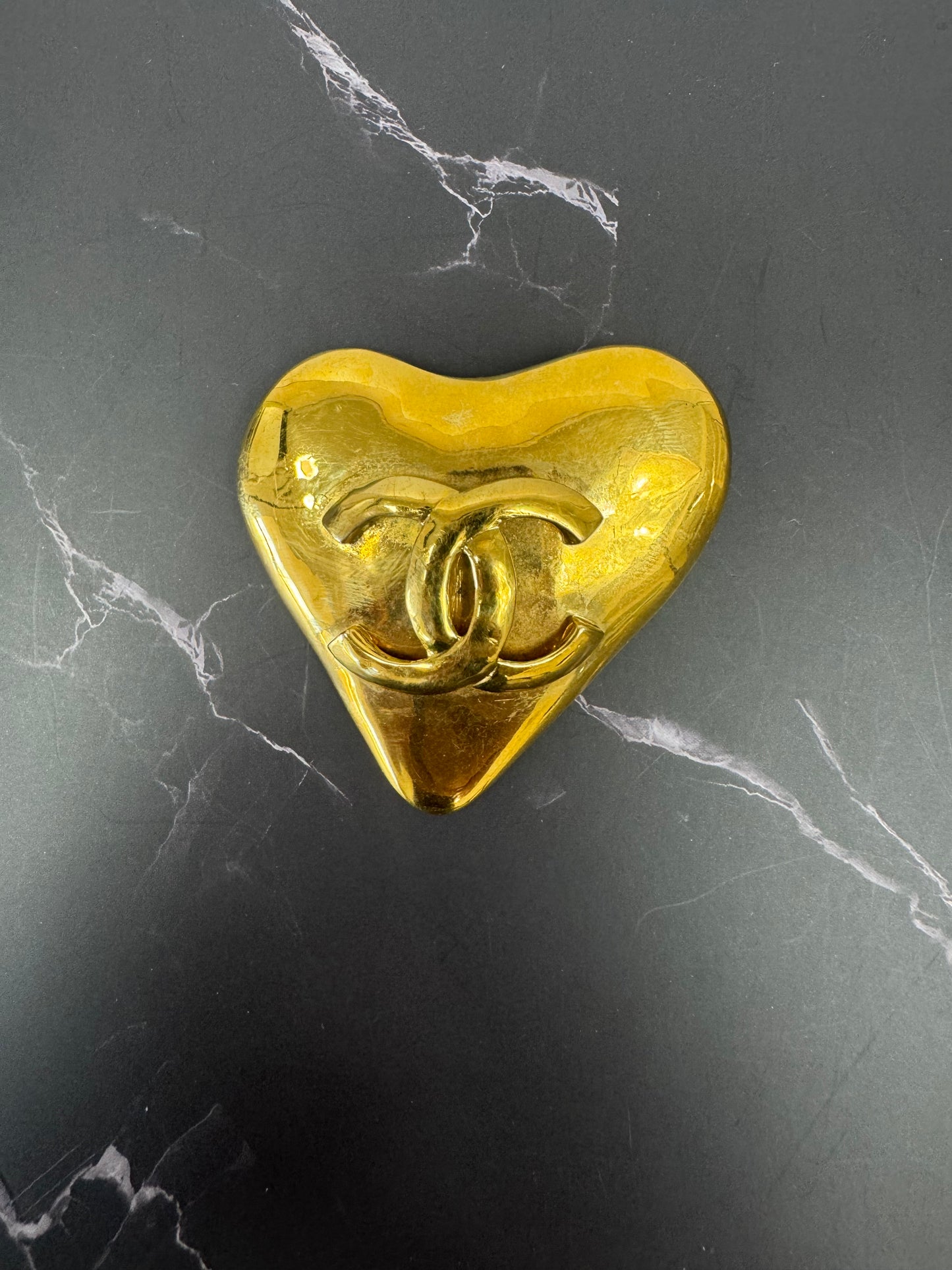 Chanel Vintage Heart Brooch