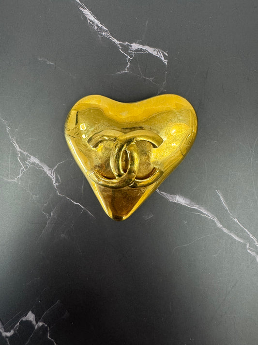 Chanel Vintage Heart Brooch