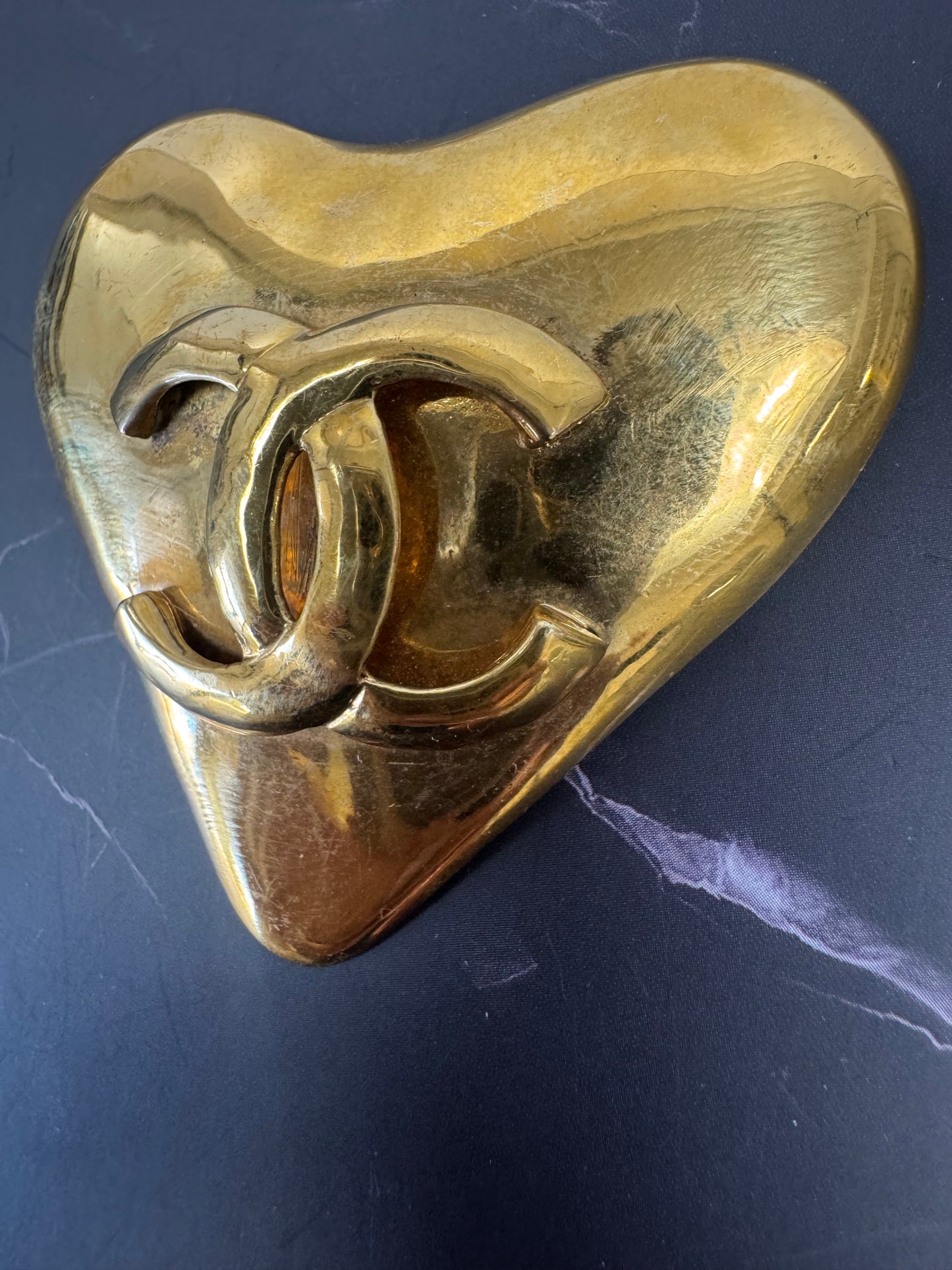 Chanel Vintage Heart Brooch