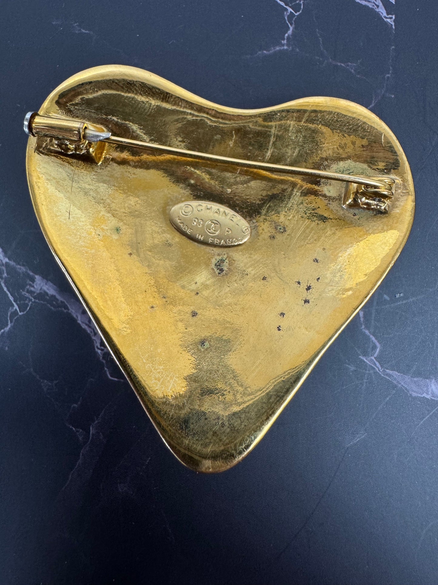 Chanel Vintage Heart Brooch