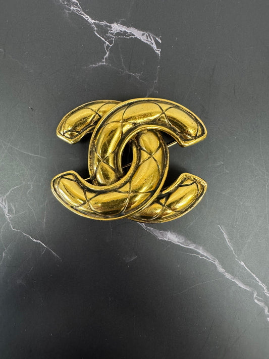 Chanel Quilted Vintage Brooch